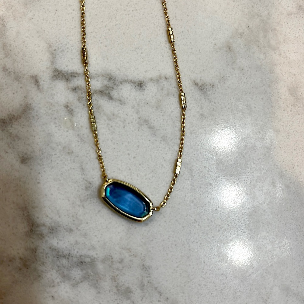 Kendra Scott Blue & Gold Necklace